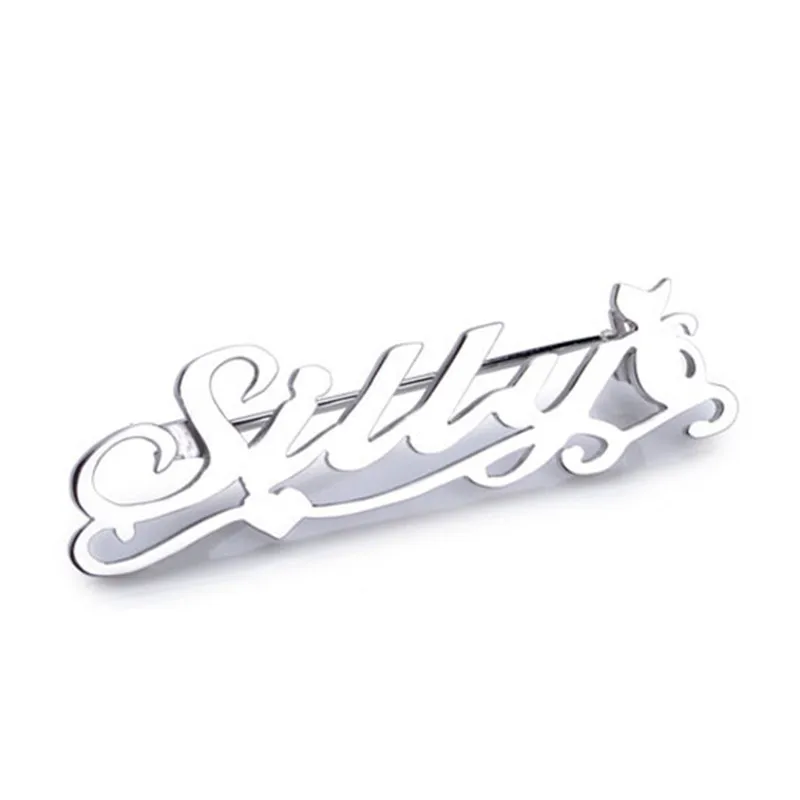 

Custom Brooch Personalized Name Brooches Pin for Women Men Girl Gold Silver Wedding Ceremony Party Graduation Jewelry Gift