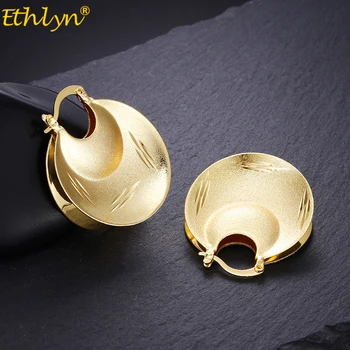 

Ethlyn Africa Earrings for Women Gold Color Senegal Bag Shape Jewelry PNG Girls Party Gift E45