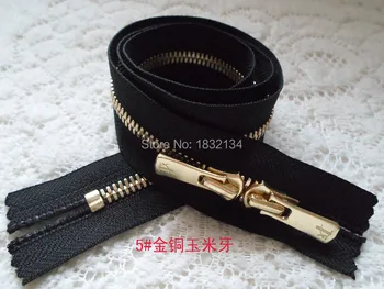 

Ykk5# zinc alloy leather polishing silent black zipper 5# 30-100cm nissan gold teeth lead Excella corn 'luggage zipper