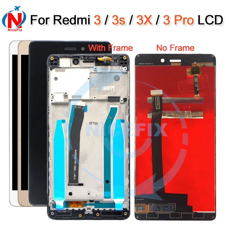 ЖК-экран для Xiaomi Redmi 3S 100% протестированный ЖК-дисплей + сменный сенсорный экран 3S/