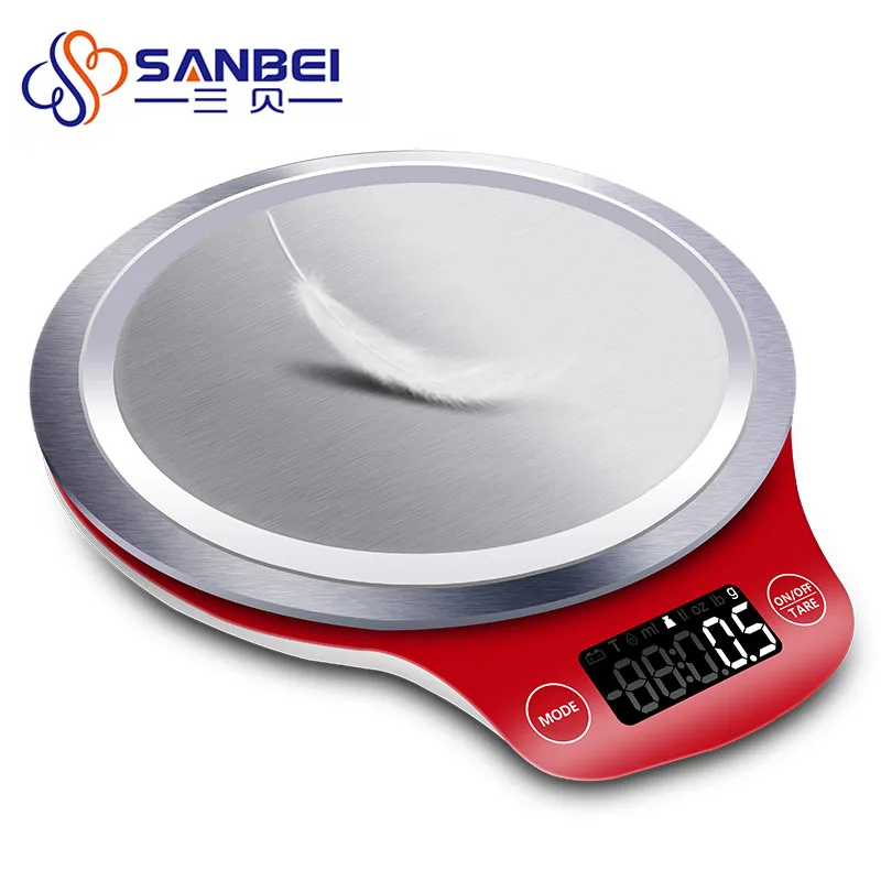 SANBEI 3000 г/1 г цифровые весы кухонные измерительные инструменты из нержавеющей