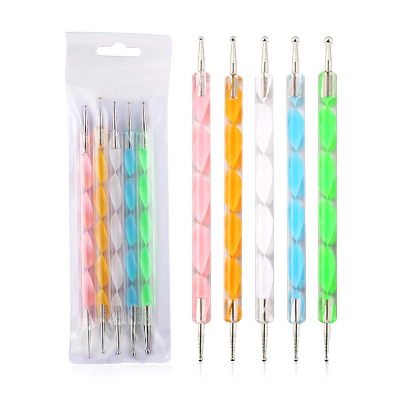 

Fashion 5pcs Point Dot Pen Manicure Tools Painting Pen Nail Art 5 Colors
