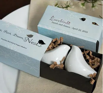 

Ceramic Love Bird Salt And Pepper Shaker Wedding Souvenir Salt and Pepper 420pcs Free Shipping