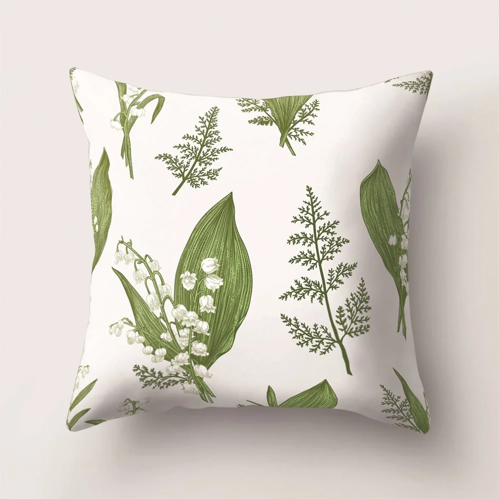 Cotton Linen Pillow Case  Tropical Plants Decorative Pillowcases Flamingo Flowers Pillows Covers