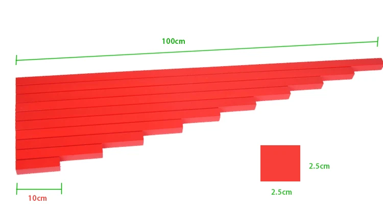 Длинные штанги 10-100 см буковая древесина материалы montessori школьные игрушки для детей раннего возраста развивающие зарабатывать игрушки, деревянные игрушки 3004