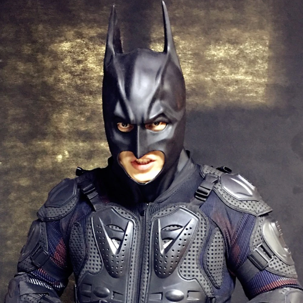 Маска супергероя из фильма «Темный рыцарь», маска Бэтмена для взрослых, маска Брюса Уэйна на всю голову, латексные маски для косплея, шлемы, Вечерние Маски для Хэллоуина
