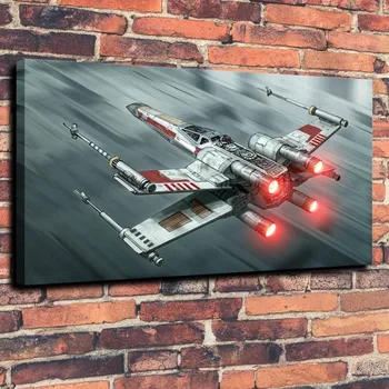 

Art Print on Canvas Anime Poster Star Wars Ship Home Wall Decor Unframed