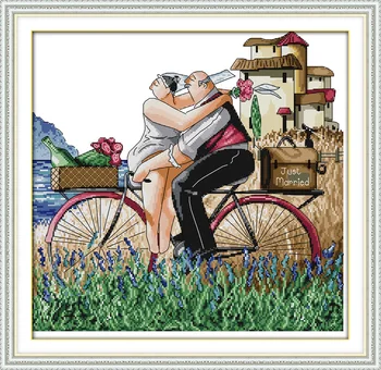 

We got married Embroidery floss Counted Cotton Cross Stitch In 11CT 14CT DIY Needlework DMC Cross Stitch Kits For Embroidery