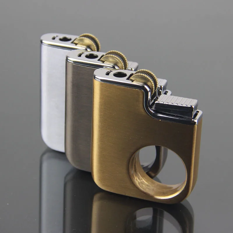 

Ring Deduction Personality Grinding Wheel Ultrathin Lighter Metal Originality Inflation Gas Lighter