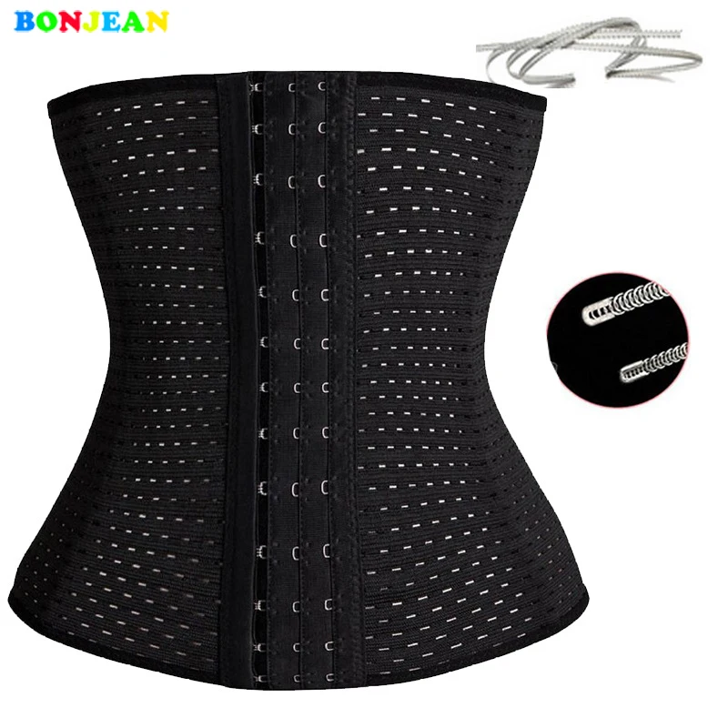 BONJEAN Women Hot Body Shaper Slimming Three Breasted Waist Tummy Belt Waist Cincher Underbust