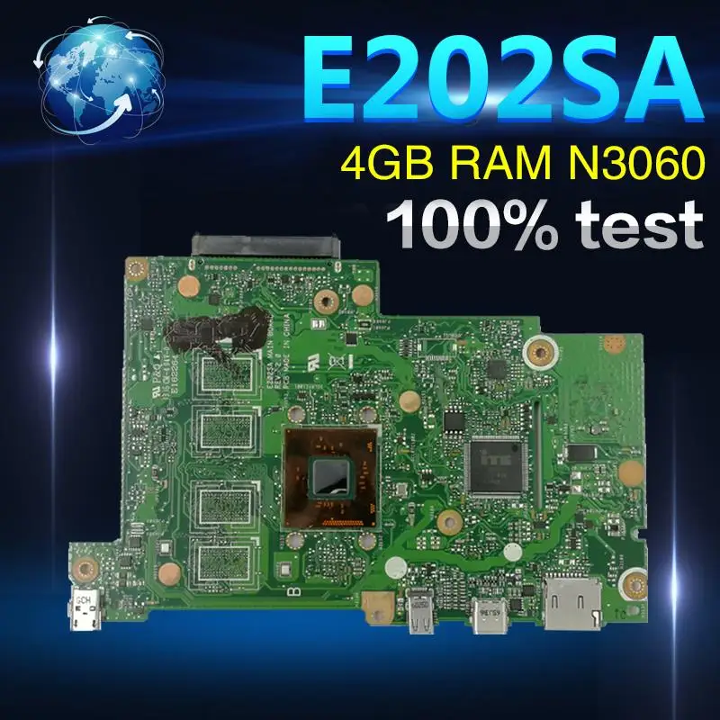 

Amazoon E202SA Motherboard 4GB RAM N3060 For ASUS E202S E202SA laptop Motherboard E202SA Mainboard E202SA Motherboard