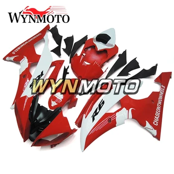 

Complete ABS Plastic Injection Flat Red White Black Motorcycle Fairings For Yamaha YZF R6 Year 08 - 16 2008 - 2016 Body Frames