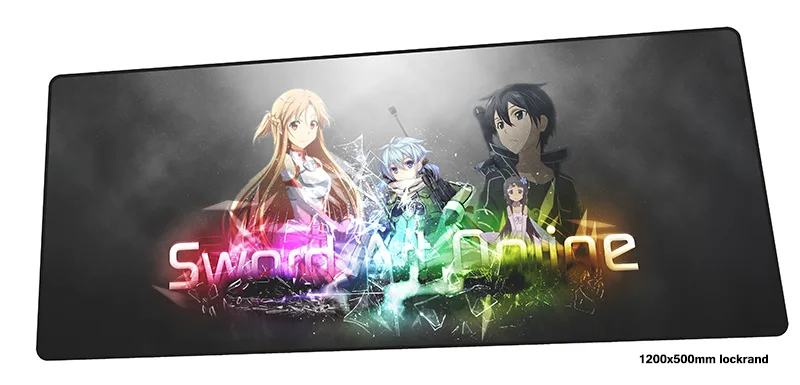 Sword Art Online коврик для мыши 1200x500 мм крутой новый игровой коврик для мыши Коврик для геймера HD шаблон игры компьютерный стол padmouse большие