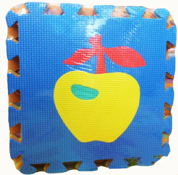 10 шт./компл. красочные EVA пены детские игры напольные маты головоломки с цифрами алфавитов животные фрукты для ребенка Ползания упражнения - Цвет: Fruits
