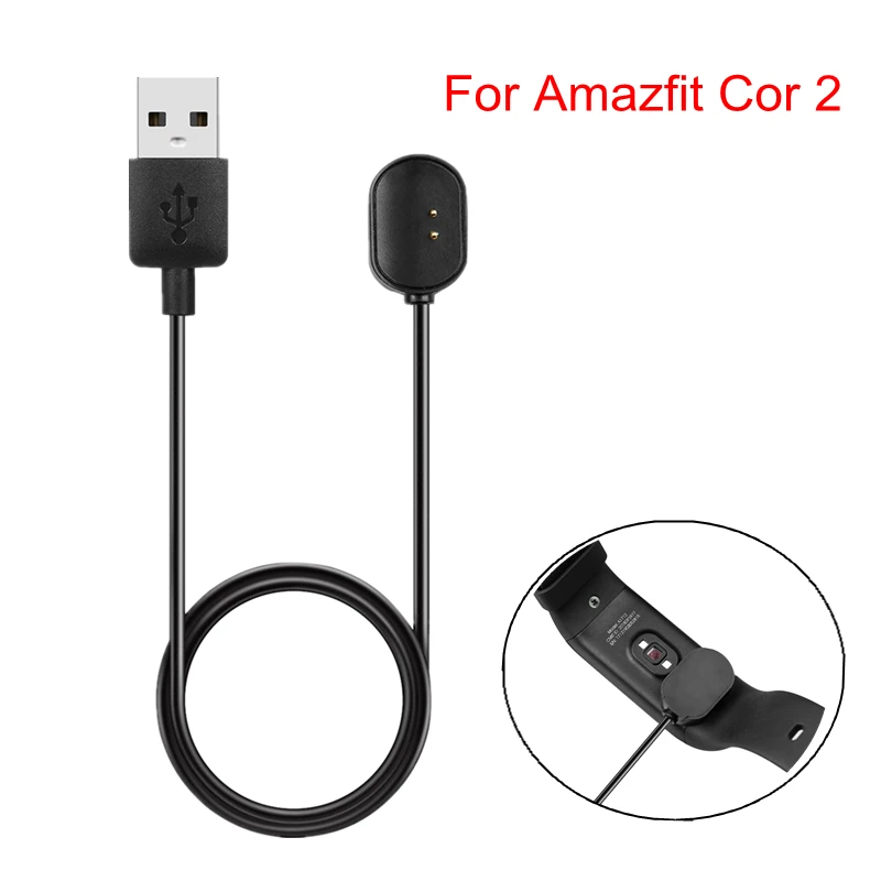 Зарядное устройство для Amazfit Bip USB кабель док-станция зарядная подставка для Xiaomi Huami Amazfit 2/2S Stratos Pace Смарт-часы Midong A1607 A1702 - Цвет: For Amazfit Cor 2