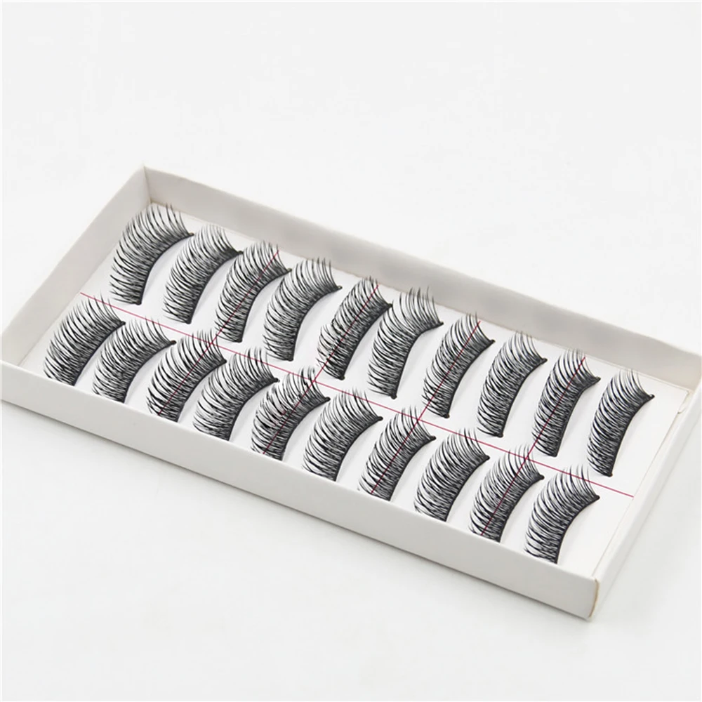 10 Pairs/ Box 3D Mink Eyelashes Cruelty Free Lashes Handmade Reusable Natural Eyelashes Popular False Lashes Women Makeup