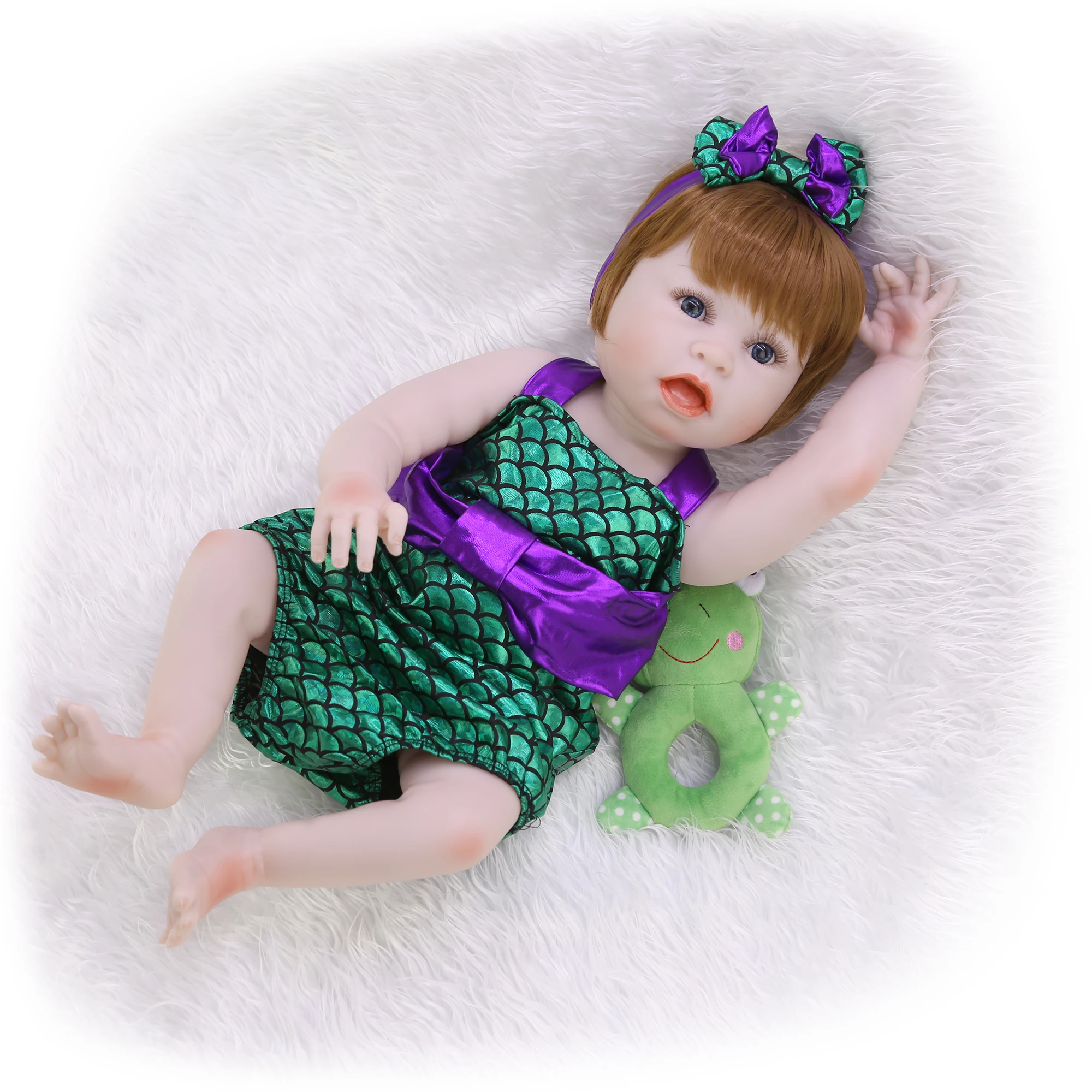 Новый дизайн KEIUMI полный Силиконовый Reborn Menina Косплей Русалочка милый Baby кукла для