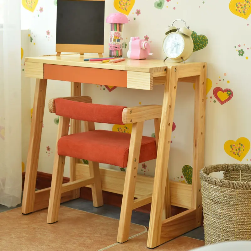 High quality student desk chair set the height adjustable children learning table solid wood furniture set multicolor optional High quality student desk chair set the height adjustable children learning table solid wood furniture set multicolor optional