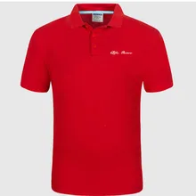 Новая рубашка поло Alfa Romeo Логотип хлопковая рубашка поло короткий рукав высокое количество рубашки поло