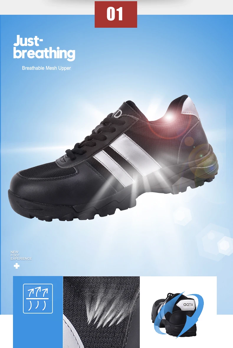 DDTX защитная обувь для мужчин анти-разбивание анти-прокол противоскользящие рабочие кроссовки электроизоляция Уличная обувь черный