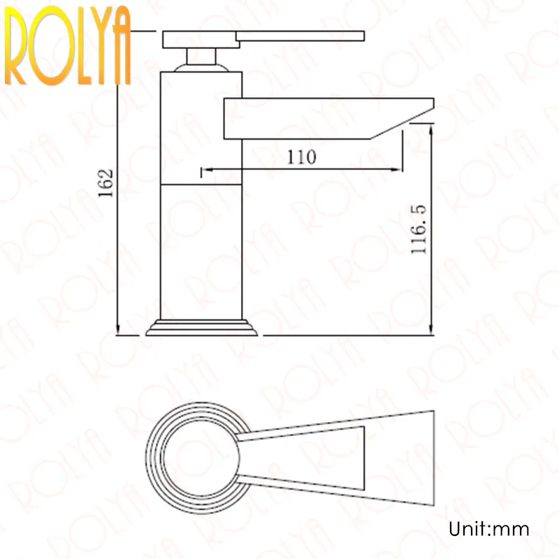 Size Photo---Rolya Basin Faucet