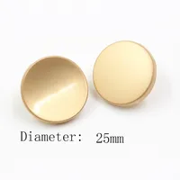 25mm smooth Shakin metal button gold sweater coat decoration buttons accessories DIY 10Pcs/Lot JS-0021 1