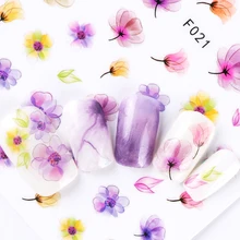 1 шт цветной цветок милая сова кошка Фламинго наклейки для ногтей наклейки DIY водяной знак 3D клей инструмент для маникюра кончиков ногтей JIF/CA