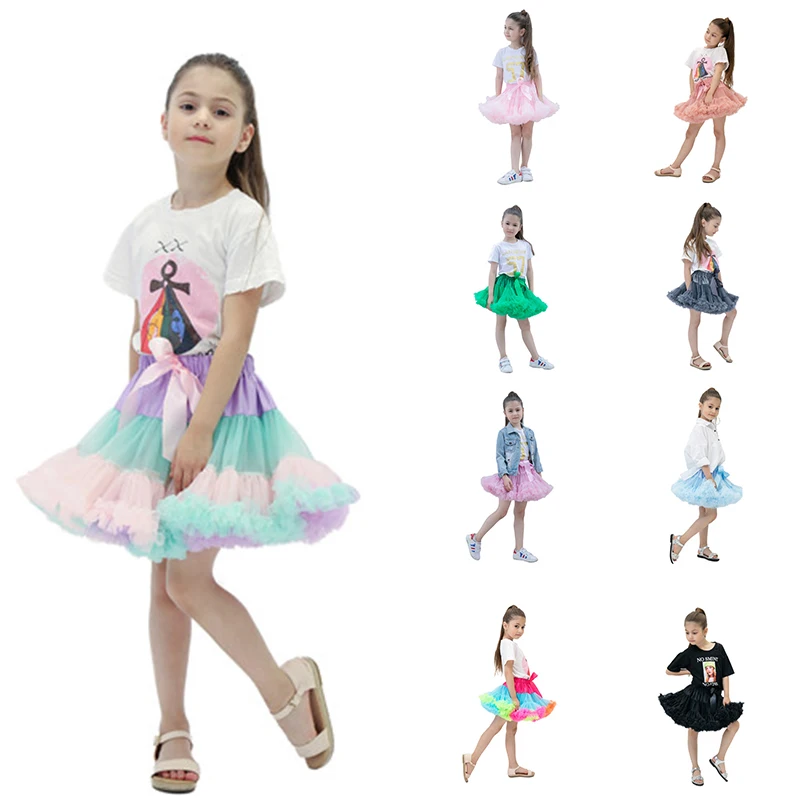 Модные пышные шифоновые юбки-американки; юбки-пачки для маленьких девочек; юбка принцессы; одежда для танцевальной вечеринки; юбка для девочек