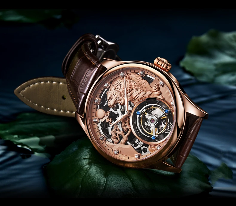 Tourbillon механические часы мужские Лидирующий бренд часы сапфировые зеркальные ручной обмотки полый движение мужские Т-образные часы