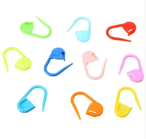 Hot Sale 50/100/500pcs Mixed Color Knitting Crochet Locking Stitch Needle Clip Marker Mayitr Crochet Locking Stitch