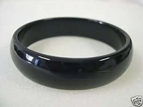 

Stunning chinese real black Natural stone bangle bracelet style Fine jewe Noble 100% -Bride new free shipping