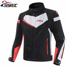 SSPEC Motorcycle Jacket Breathable Motorcycle Racing Jackets men Motocross Protective Jersey Moto Jacket Blouson Moto clothes
