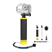 Прозрачный кристалл selfie stick с украшением в виде кристаллов телескопическая прозрачный Дайвинг стержень съемный Штатив для GoPro hero5/6/7, водонепроницаемая камера