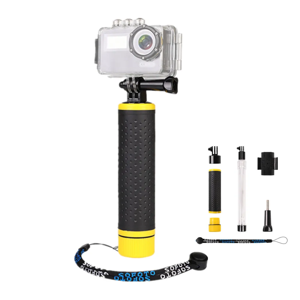 

Transparent crystal selfie stick Crystal telescopic transparent diving rod Removable for GoPro hero5/6/7 floating rod