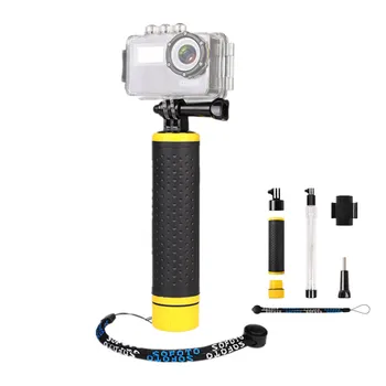 

Transparent crystal selfie stick Crystal telescopic transparent diving rod Removable for GoPro hero5/6/7 floating rod
