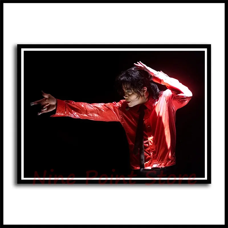 Знаменитый певец Майкл Джексон Классический белый покрытый бумажный плакат комната спальня оформлен бескаркасные