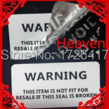 Серебряные наклейки для домашних животных, 1000 шт./партия, 3*1,5 см, этикетка для упаковки, гарантия пустота, герметизирующая этикетка, пустая этикетка