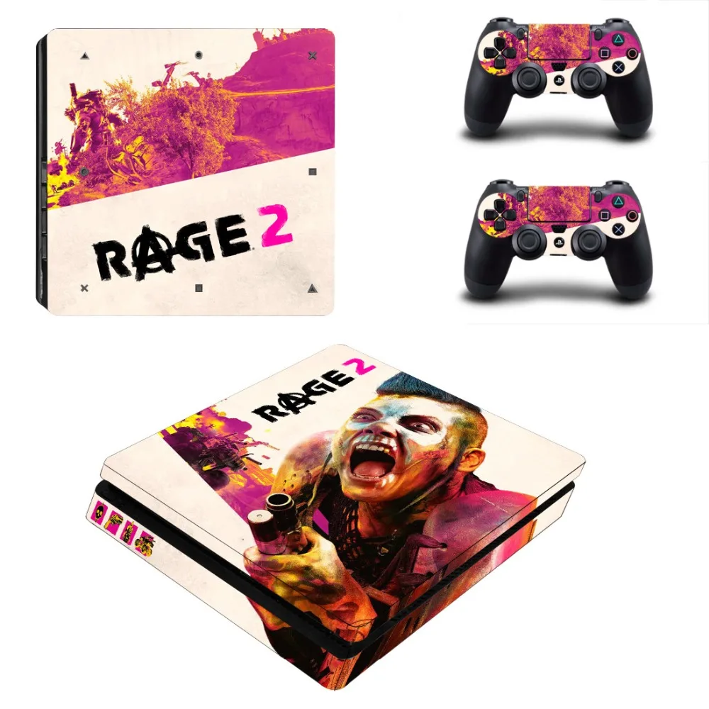 Игра Rage 2 PS4 тонкая кожа Стикеры наклейка для sony Игровые приставки 4 консоли и 2 контроллеры PS4 тонкие скины Стикеры s винил