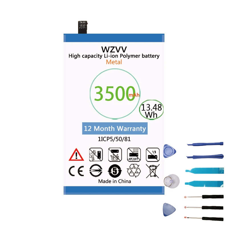 

wzvv 3500mAh Li-Polymer Replacement Battery for UleFone Metal Batteries