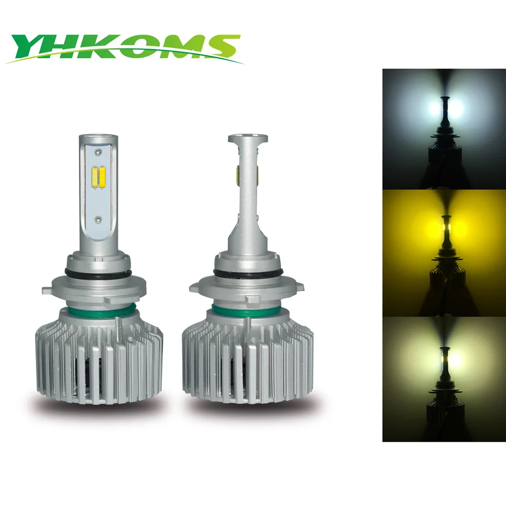 Светодиодная лампа YHKOMS H1 H3 9005 HB3 9006 HB4 H8 H9 H11 880 881 H27 6000K 3000K 4300K для фар автомобиля