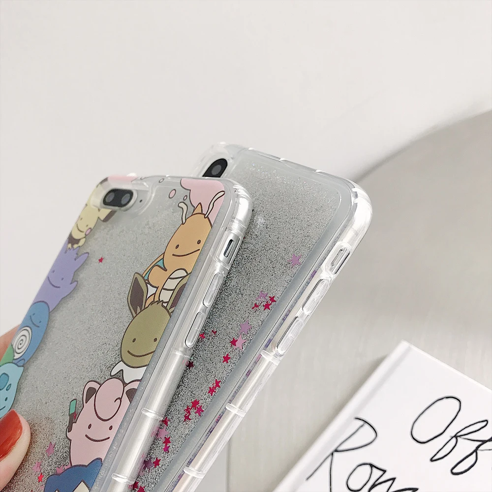 Шикарный чехол-накладка Pokemons Pikachue для iPhone 11 Pro Max 11 Pro, чехол для iPhone 11 с зыбучим песком, чехол с карманными монстрами