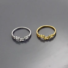 V притягивает 10 шт оптом много кольцо с полым сердцем для женщин романтические Драгоценности подружки невесты подарки женское кольцо Bijoux Золото