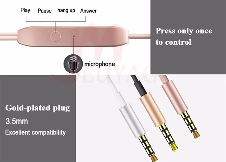 MEUYAG Metal Magnetic Earphone Sport Running In-Ear Earphones HandsFree Earbuds Headphones with Mic Stereo Headset