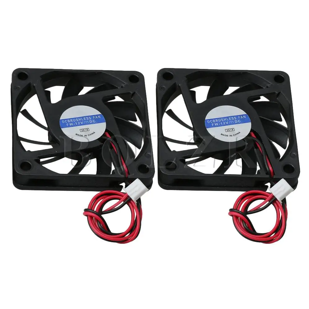 

BQLZR 60mm DC12V Blow Radial Fan Cooling Hot End Extruder DC Brushless Fan Pack of 2