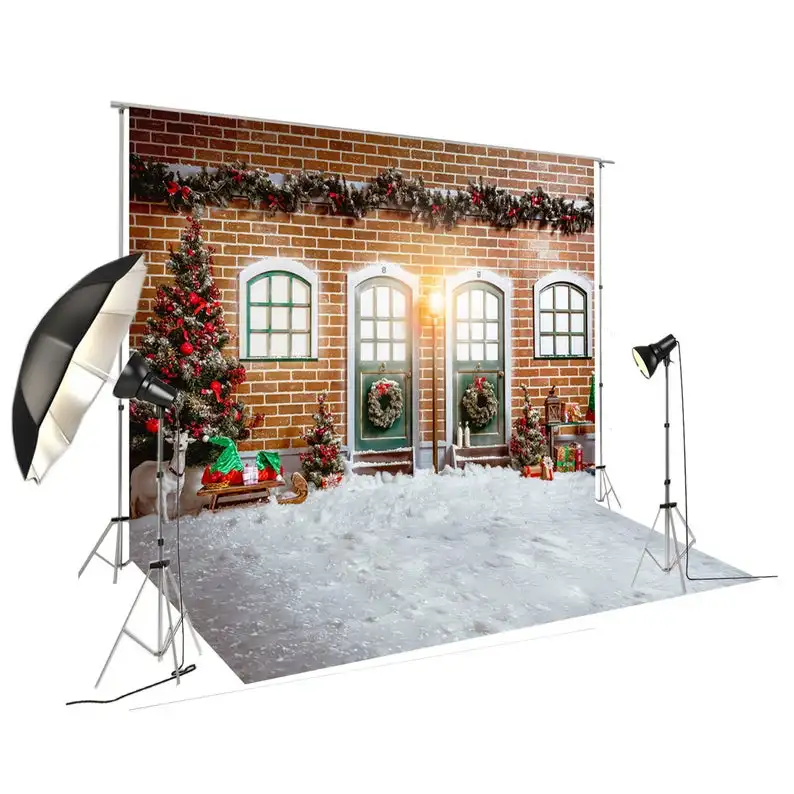 

Christmas Trees Backdrops Outdoor Scene Photo Background Xmas Photography Props for Studio Family Party Pictures Photo Backdrop