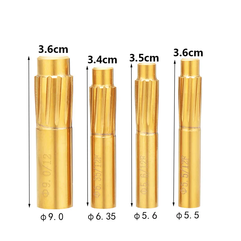 Rifling Кнопка 5,5 мм 5,6 6,35 9,0 12 Флейты твердого сплава камеры винтовой машины развёртки перерыв Прочный инструмент интимные аксессуары