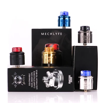 

Electronic cigarette RDA MECHLYFE x AmbitionZ Vaper Slatra BF RDA dual mesh coils 25mm resin drip tip vs DROP dead RDA