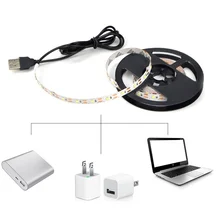 5 В USB 3AA батарея питания Светодиодная лента SMD2835 гибкий светодиодный лента 1 м 2 м 3 м 4 м 5 м настольный экран задний план Ambilight tv