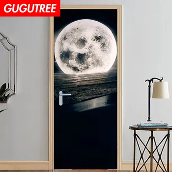 

Decorate Home sea moon water wall sticker decoration Decals mural painting Removable Decor Wallpaper LF-733