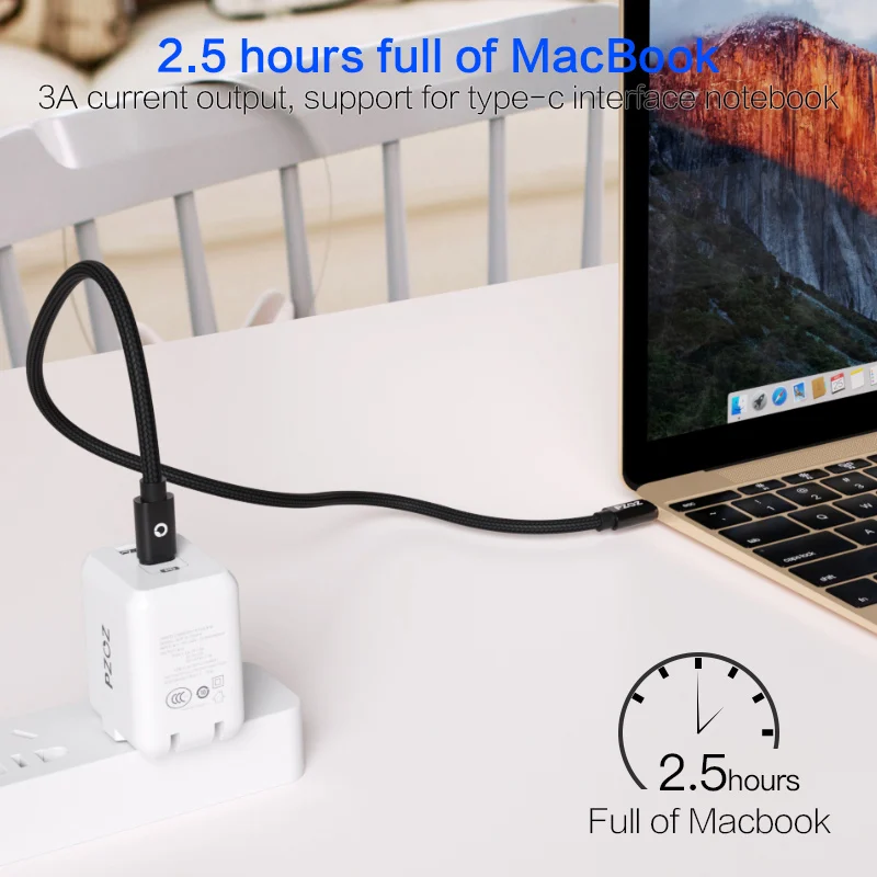 PZOZ кабель Usb Type C к 3a для Macbook USB Male PD быстрое зарядное устройство Usbc Samsung Galaxy